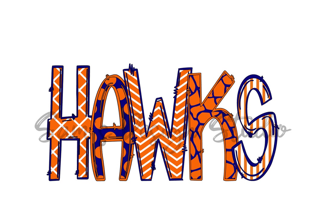 Hawks PNG . Sublimation Design Downloads , Doodle Letters , Patchwork ...