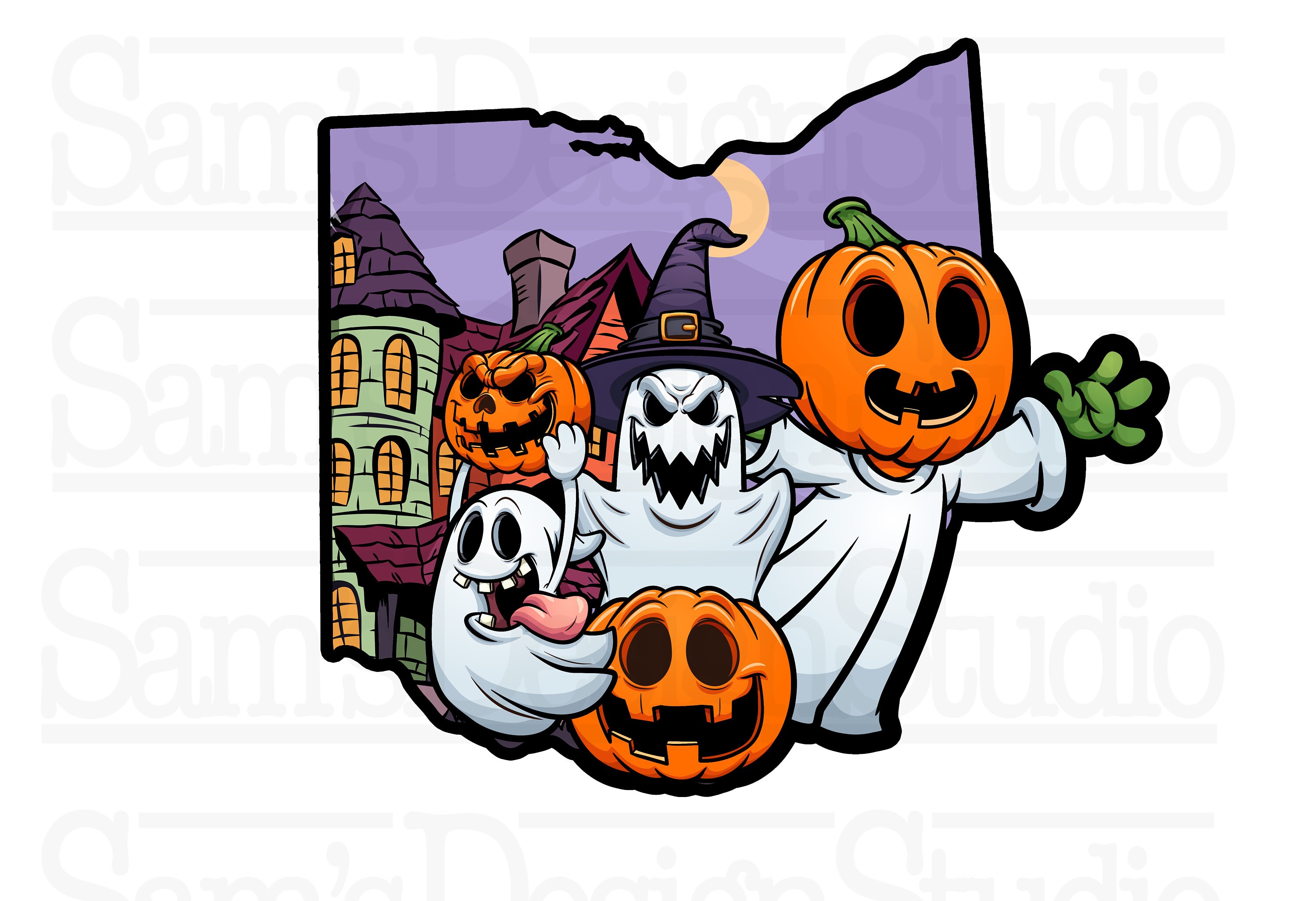 Ohio Halloween PNG Ohio Halloween Sublimation Designs Etsy