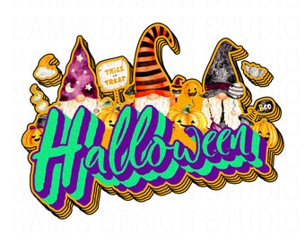 Halloween Gnomes PNG , Gnome Halloween Sublimation Designs Downloads , Halloween Sublimation PNG