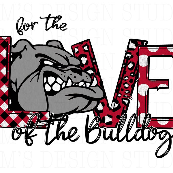 Red Bulldogs png , Bulldogs Sublimation Designs Downloads , For the Love of the Bulldogs