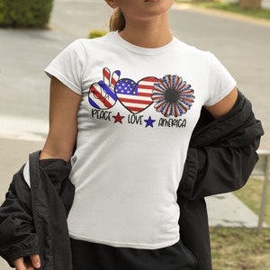 Peace Love America PNG , 4th of July Sublimation Downloads ...