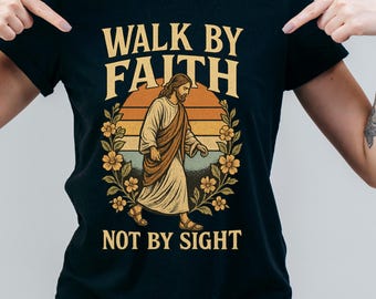 Walk By Faith Easter PNG: Christian Bible Verse Design (Digital Download)