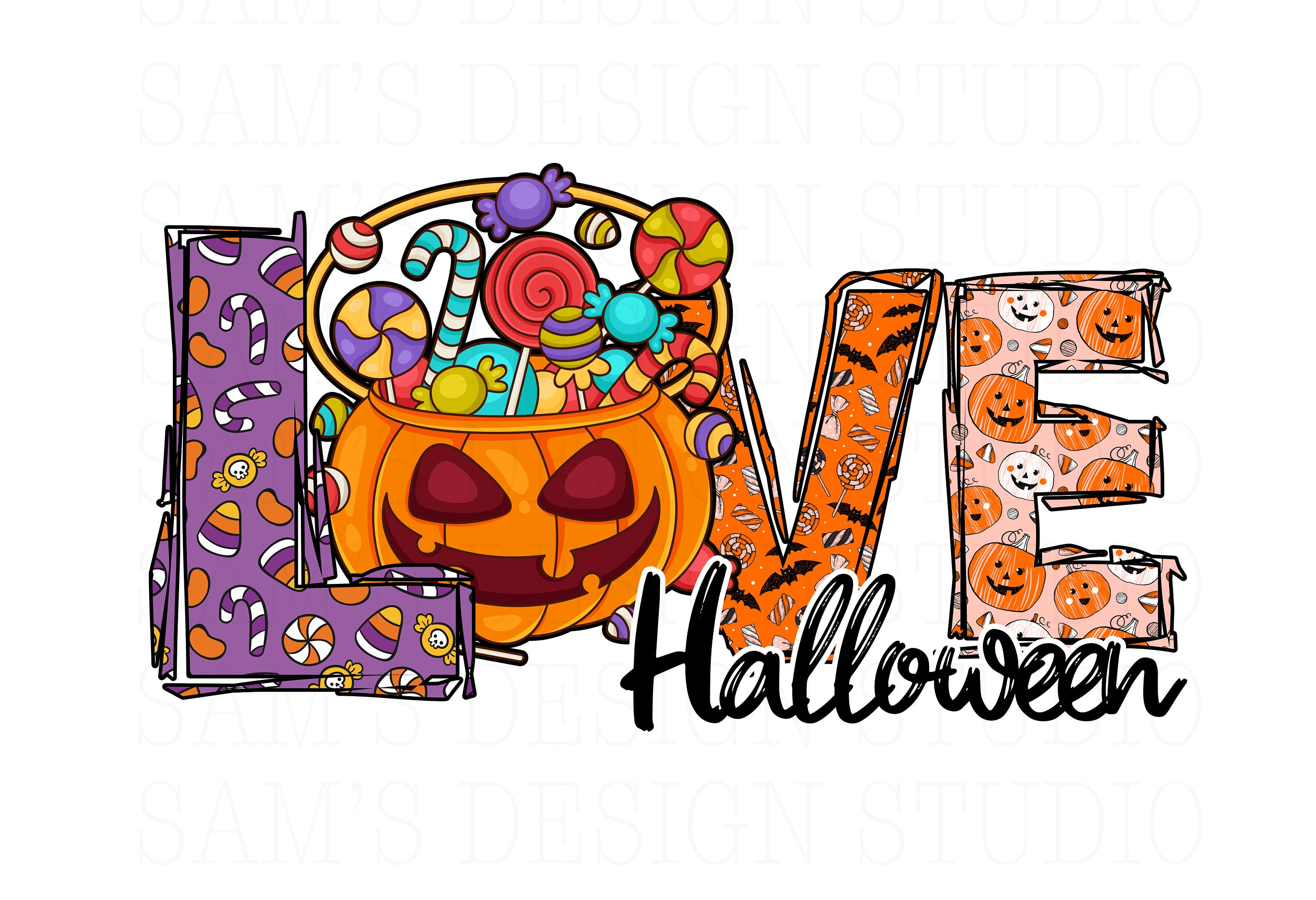 Halloween PNG Halloween Sublimation Designs Downloads Love Etsy