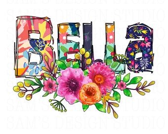 Bella Floral PNG: Sublimation Design Download