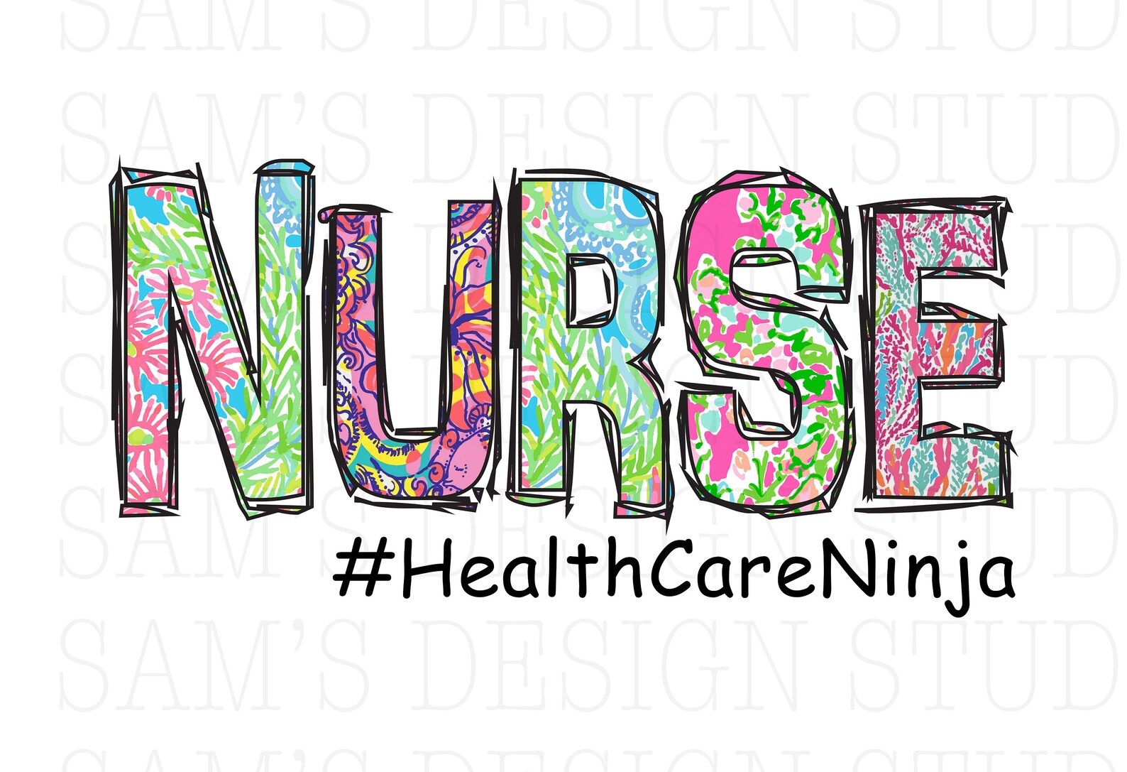 Nurse PNG for Sublimation Hashtag Healthcare Ninja Nurse Etsy