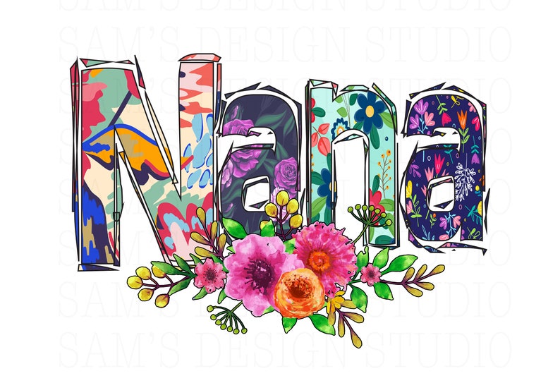 Nana PNG , PNG Nana , Nana With Flowers PNG , Nana Sublimation Designs Downloads , Nana Download , Digital Downloads 