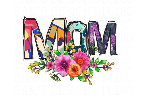 Mom PNG PNG Mom Mom With Flowers PNG Mom Sublimation | Etsy Canada