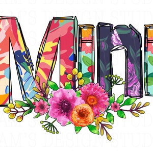 Floral Mini PNG: Sublimationsdesign (Digitaler Download)