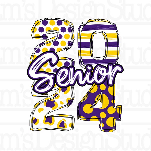 Class of 2025 Purple and Gold Etsy