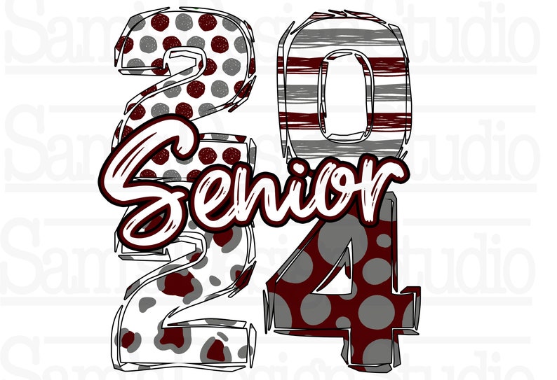 Maroon Senior 2024 PNG Senior 2024 Sublimation Designs Etsy