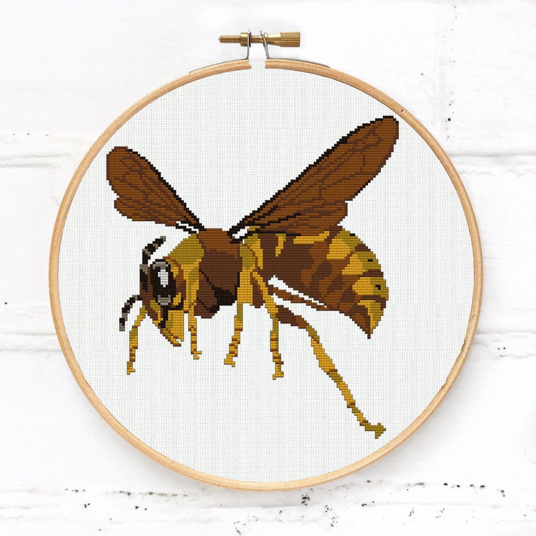 Wasp Cross Stitch Pattern, Honey Bee Embroidery (PDF) - Etsy