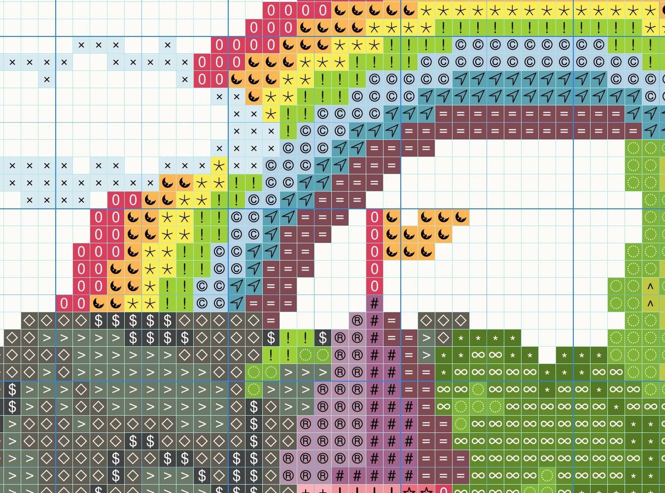 Pink Castle Cross Stitch Pattern PDF With Rainbow in the Sky - Etsy