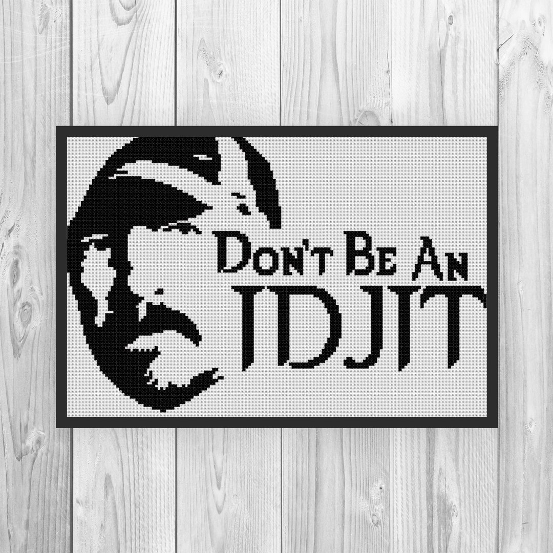 You Idjit Supernatural Bobby Don't Be an Idjit Cross Stitch Pattern PDF - Etsy