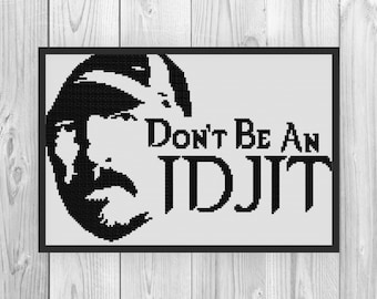 Supernatural Bobby Don't be an idjit Cross stitch pattern PDF