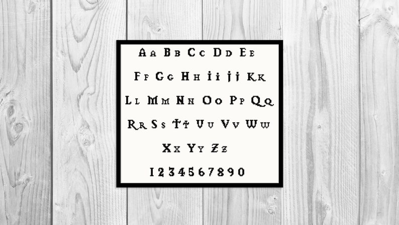 Download The Witcher font cross stitch pattern PDF simple english | Etsy