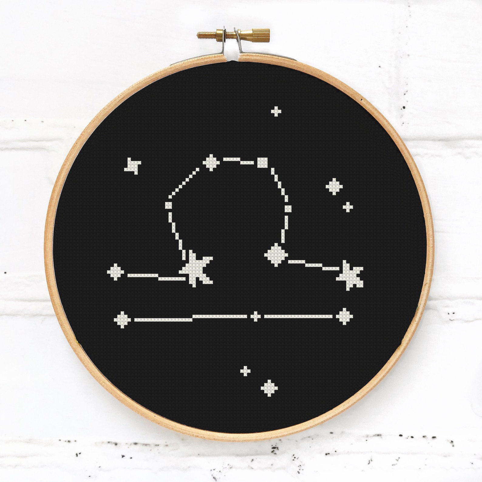 Libra Cross Stitch Pattern PDF Zodiac Constellation Sign Etsy