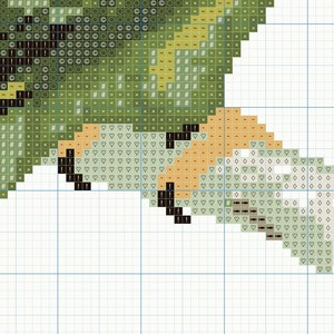 Bird Cross Stitch Pattern PDF: Green Parrot on the Branch - Etsy