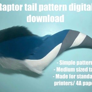 Raptor tail pattern (digital download) read description!