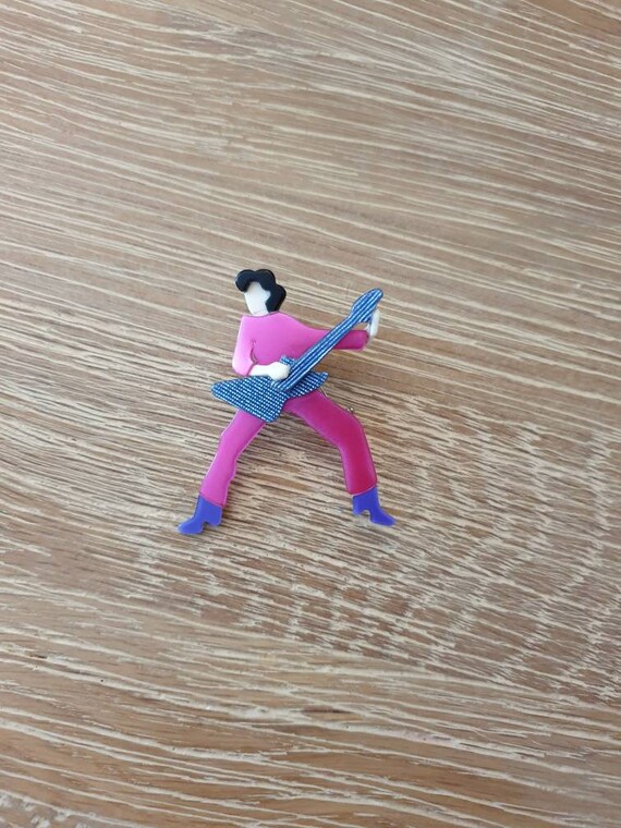Lea Stein "Elvis" Brooch