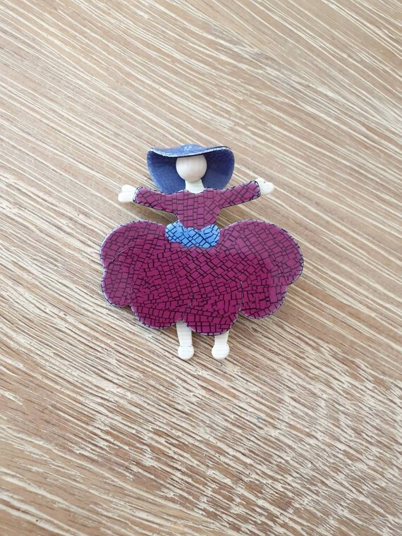 Lea Stein "Ballerina (Scarlet O'Hara)" Brooch