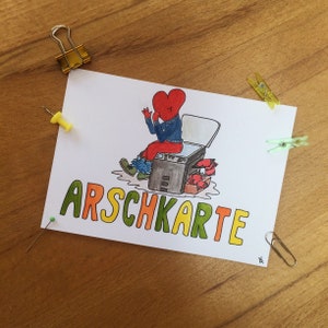 Cartolina asino | Acquerello Art Print | A6 ·