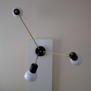 SCONCE or CEILING Lamp Light  MOUILLE Mid-Century Arteluce Eames Stilnovo Deco Italian 50s 60s Atomic