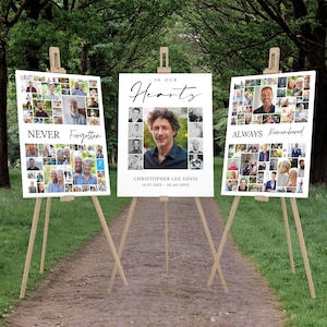 Large Photo Collage Set , Poster Collage Template for Funeral, Poster Size Photo Collage, Photo Collage Sign Template, Memorial, Funeral