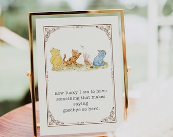 Classic Winnie The Pooh Quote 12 Winnie Pooh Instant Download Digital Bundle 5"x7" Baby Shower Birthday Centerpiece Party Decoration