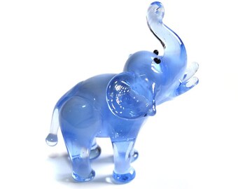 Silicone Elephant Figurine w//Glass Sky