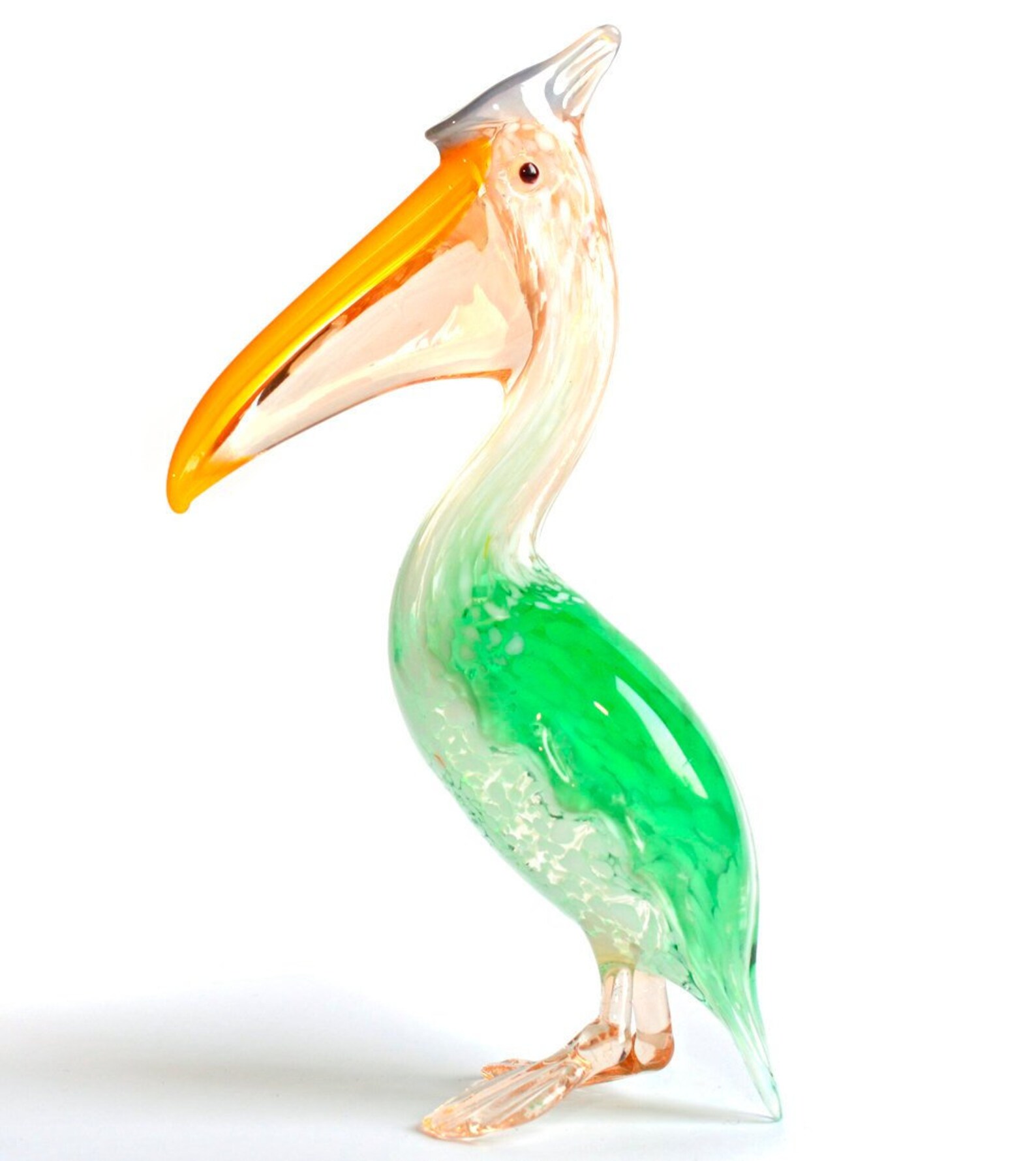 Glass Pelican Figurine Glass Bird Figurine Glass Figurine Etsy