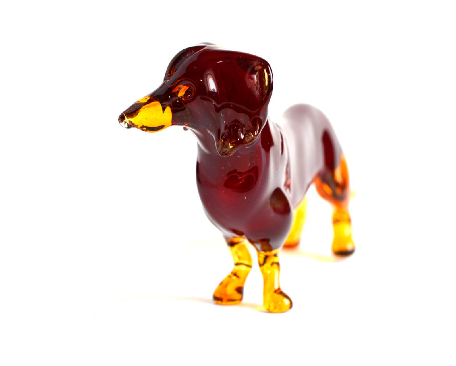 Glass Dachshund Figurine Glass Dog Figurine Glass Figurine | Etsy