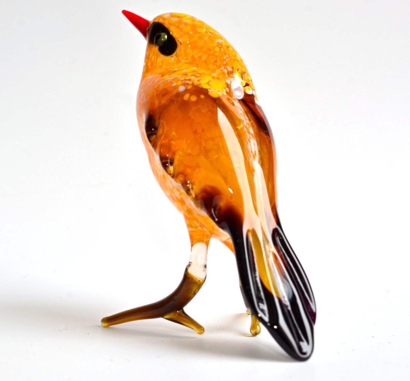 Glass Oriole Figurine Glass Bird Figurine Glass Figurine Etsy