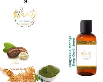 Fenugreek & Moringa Deep Conditioner - Hair Mask - Moisturizing Conditioner - Raw Shea Butter - Hair Treatment -  Handmade Conditioner