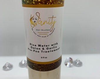 Rice Water Onion and Garlic Pre Shampoo - Hair Treatment - Natural Hair Products