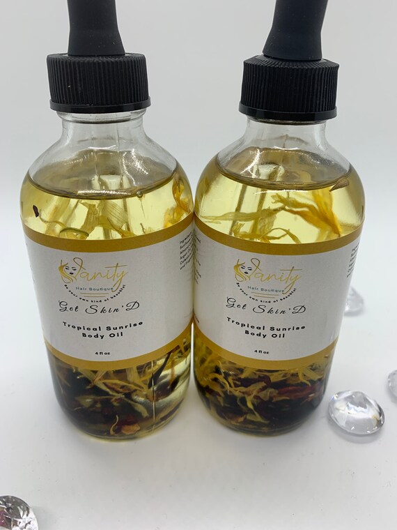 Tropical Sunrise Body Oil Sunflower Oil Body Oil Fragrance Etsy