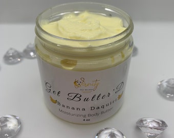 Banana Daquiri Moisturizing Body Butter - Handmade Body Butter - Natural Body Butter - Raw Shea Butter - Natural Beauty Products - Wholesale