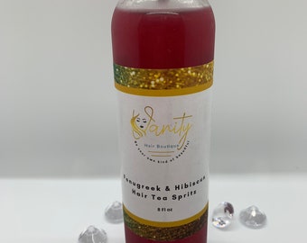 Fenugreek and Hibiscus Hair Tea Spritz - Fenugreek - Hibiscus Powder - Hair Moisturizer - Hair Spritz