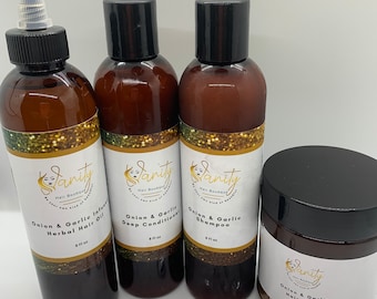 VHN Booster Set - Shampoo, Conditioner, Shea Smoothie and Hair Growth Oil - Natural Hair Products - Hair Treatment