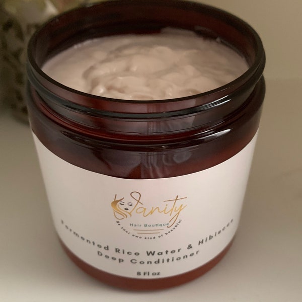 Fermented Rice Water and Hibiscus Deep Conditioner - Hair Mask