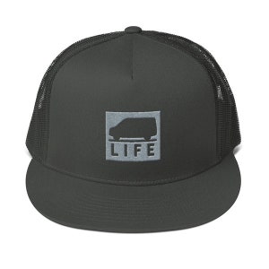 Van Life Trucker Cap, VanLife Gift, VanLife Hat, vanlife, Mercedes Sprinter Van Hat, Mercedes Camper Van, Camper Hat, Sprinter Hat Charcoal