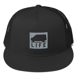 Van Life Trucker Cap, VanLife Gift, VanLife Hat, vanlife, Mercedes Sprinter Van Hat, Mercedes Camper Van, Camper Hat, Sprinter Hat Black