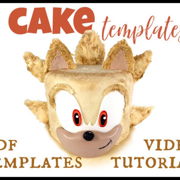 Sonic Hedgehog Cake Template Etsy Sonic Hedgehog Cake Template Etsy