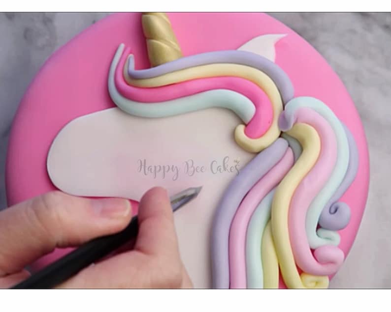 unicorn cake topper tutorial templates unicorn cake etsy
