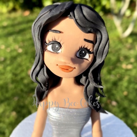 Girl Cake Topper Custom Cake Topper Fondant Girl 