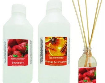 Reed Diffuser Refill Oil: 32 Scents, Long Lasting Home Fragrance, With Reeds