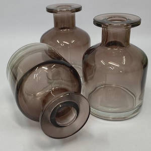 Pack of 3 Diffuser Bottles Glass Reed Fragrance Scent Containers Empty Bottle Charcoal