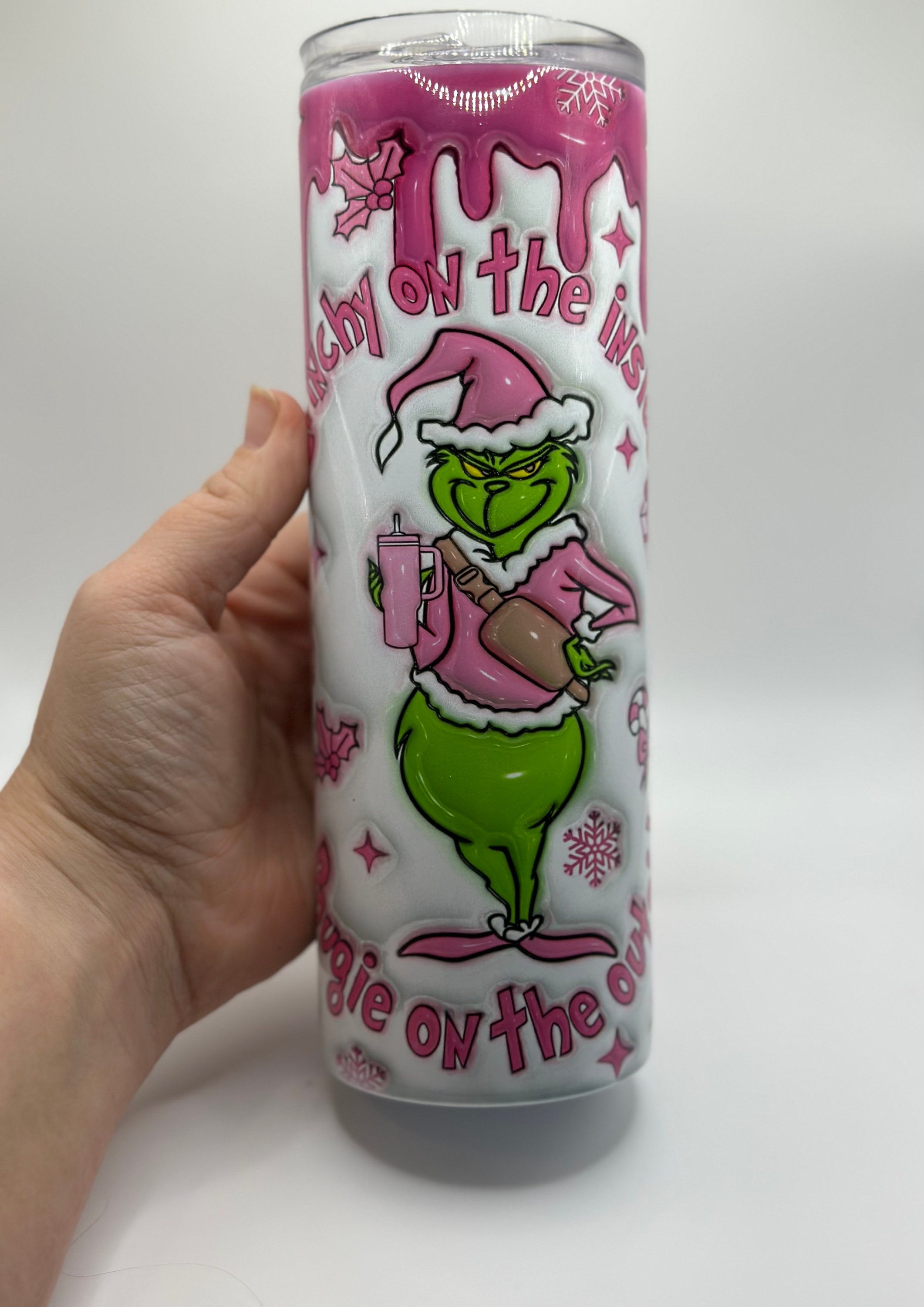 Grinch White Bougie on Outside Crossbody Bag w/ Stanley Cup 20oz Tumbl –  222CustomDesigns