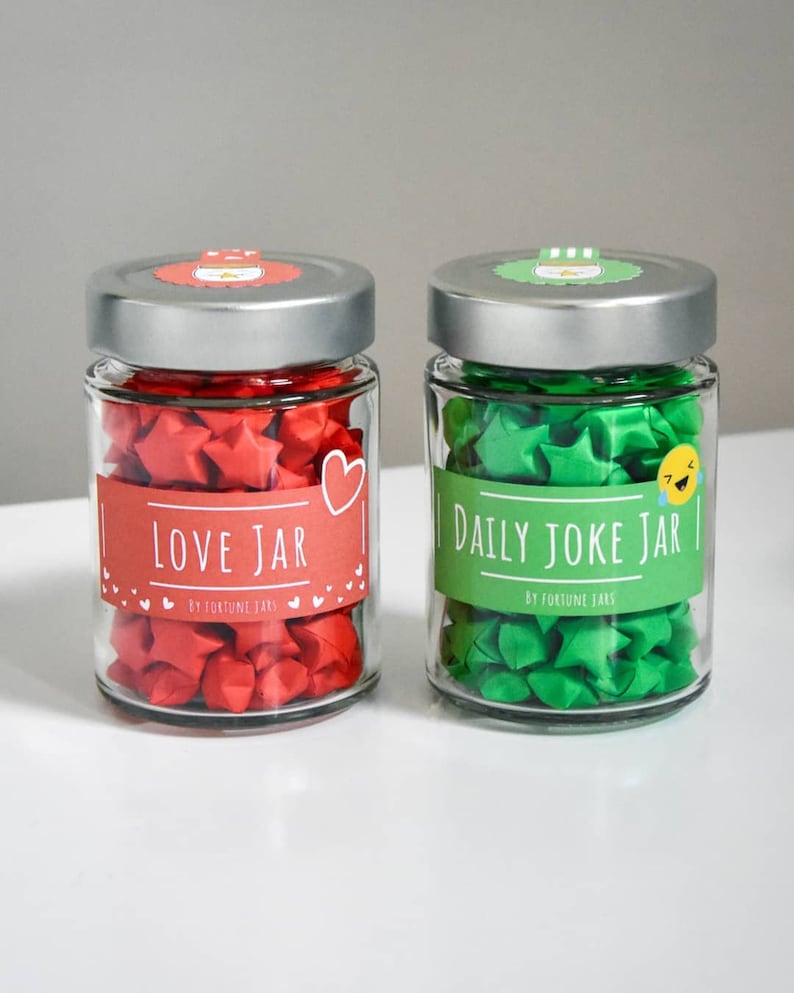 Love Jar Paper Stars in a Jar with Love Quotes Inspirational Etsy
