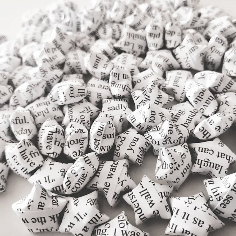 To Be Read  TBR Jar Paper Stars with book titles folded 3d image 4