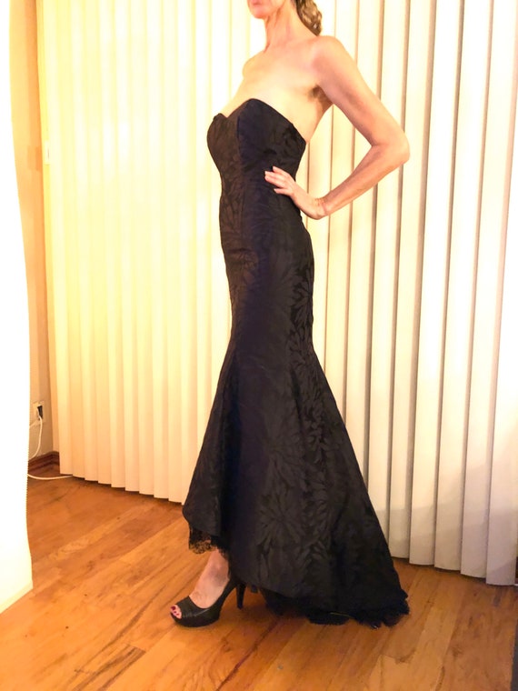 Black Strapless Formal Gown